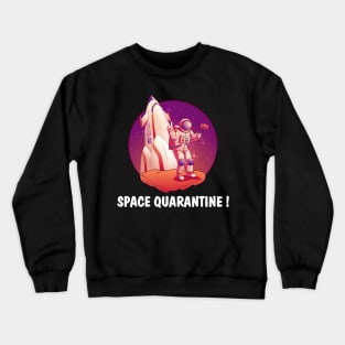 Astronaut making selfie on the moon Crewneck Sweatshirt